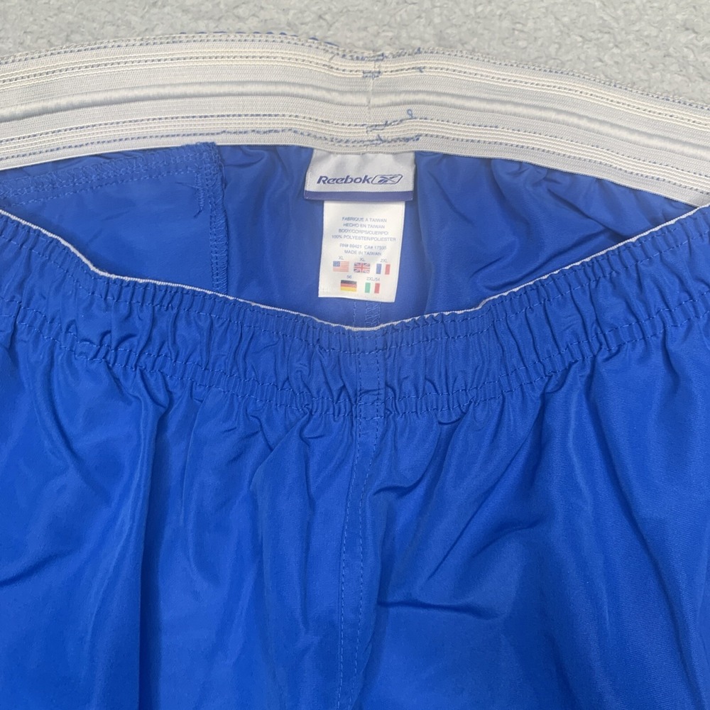 Vintage 2004 Reebok Performance Gym Shorts Deadstock Mens Size XL Blue & White - Picture 5 of 9